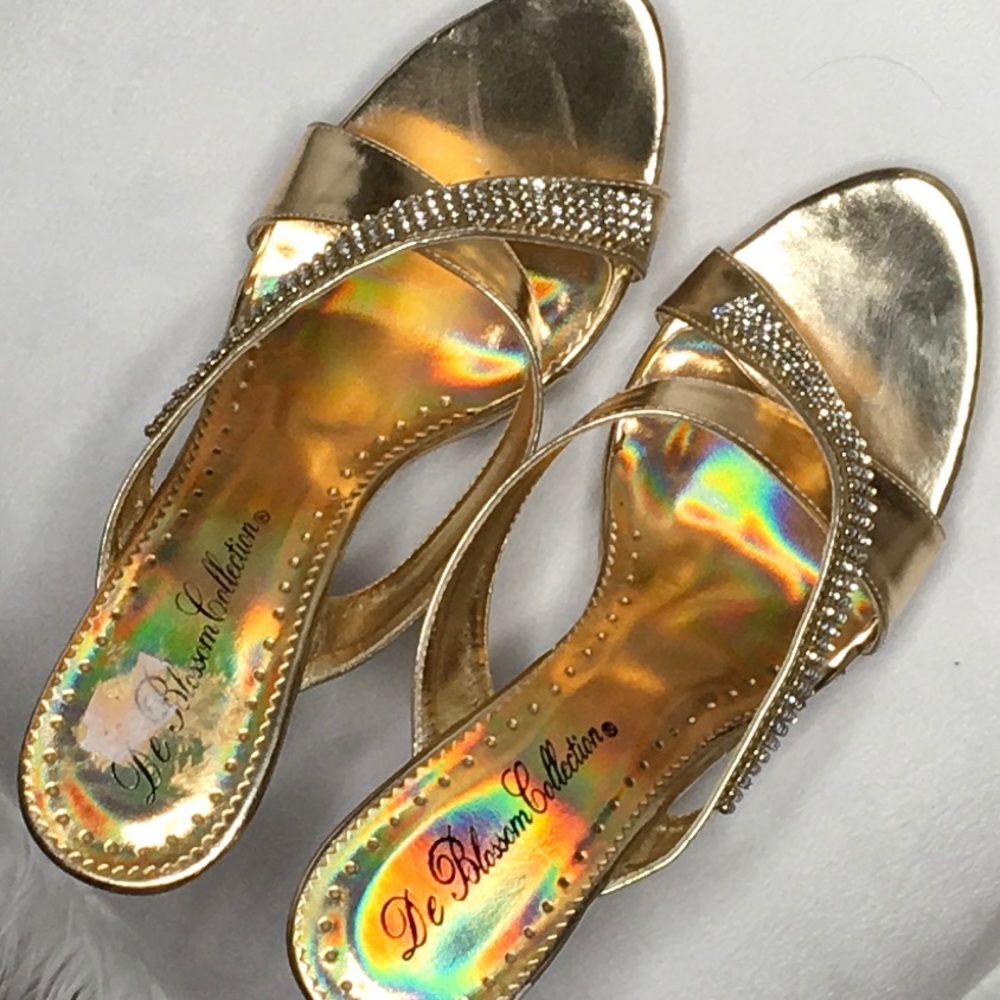 Women's gold high heels